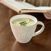 Nordic Style Relief Tree Pattern Ceramic Cup Mug Household Water Cup Large Capacity Cup Coffee Cup Breakfast Cup