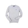 Polo SS25 Pony Logo Embroidered Cotton Crew Neck Long Sleeve Knit Sweater Men Sweater Gray 710907256-010