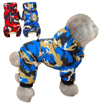 Paks soe koerte kampsun mantel Camo-stiilis talvised lemmikloomariided malta yorkidele lumekostüümid väikestele keskkoertele jakid Bulldog Onesid