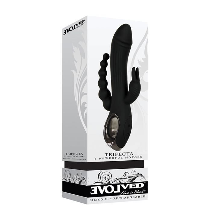 Vibromasseur - EVOLVED - Trifecta - Silicone - 3 moteurs - Étanche