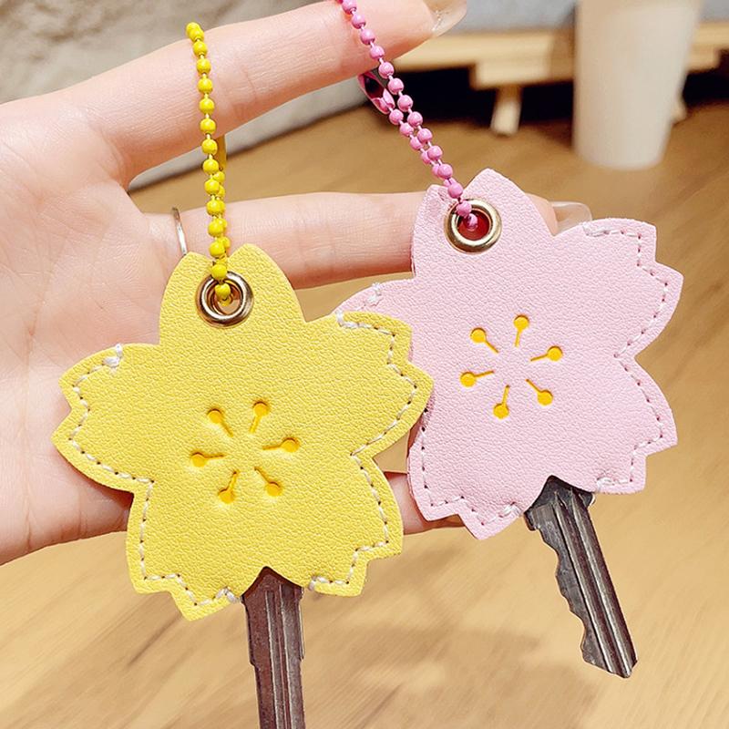 1 szt. Ochraniacz na klucze Kształt codziennego kwiatka Mały świeży Uchwyt na kartę zbliżeniową Kartę dostępu Wielokolorowy brelok