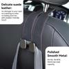 1 Pack Durable PU Leather Car Seat Back Hook - 360° Rotating Headrest Storage Bags and Accessories, Compatible with Most Vehicles
