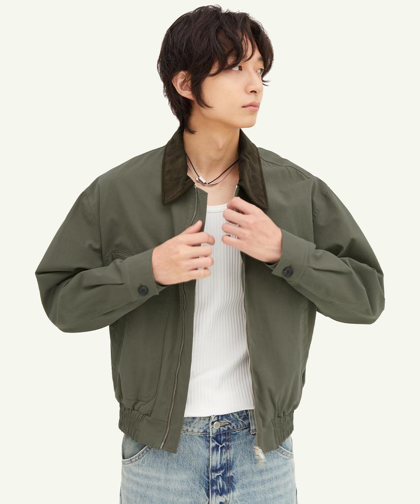 Intempomood Loop Pocket Work Jacket_Khaki