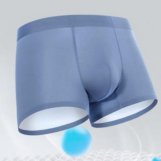 Mens Boxers Briefs Summer Quick-Dry Adults Seamless Trunks Soft Stretch Moisture Wicking Cool Breathable Ice Silk Underwear
