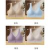 Front Closure Wireless Gathered Vest Style Nursing Bra For Middle Aged Women