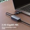 USB3.0 Gigabit Ethernet Adapter 2500Mbps Fast Speed Corded Internet Converter Efficient 2500M Rj45