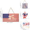 Charming Heart Shaped Wooden Independence Day Sign With Patriotic Flag Design For Festive Decor