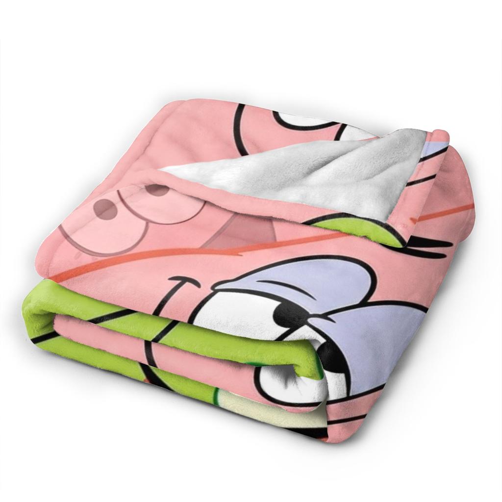 Patrick Star Blankets SpongeBob SquarePants Fuzzy Funny Warm Throw Blanket for Home Restaurant Spring/Autumn