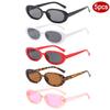 5pcs Fashion Female Oval Sunglasses Jelly Color Frame Design Sun Glasses Women Personalized Outdoor Casual Eyeglasses UV400