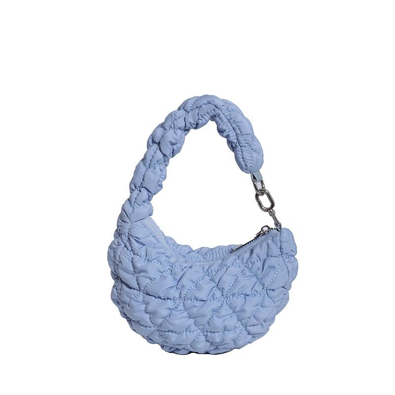 IELGY Cloud Bag Pleated Soft Down Bag Nylon Handbag