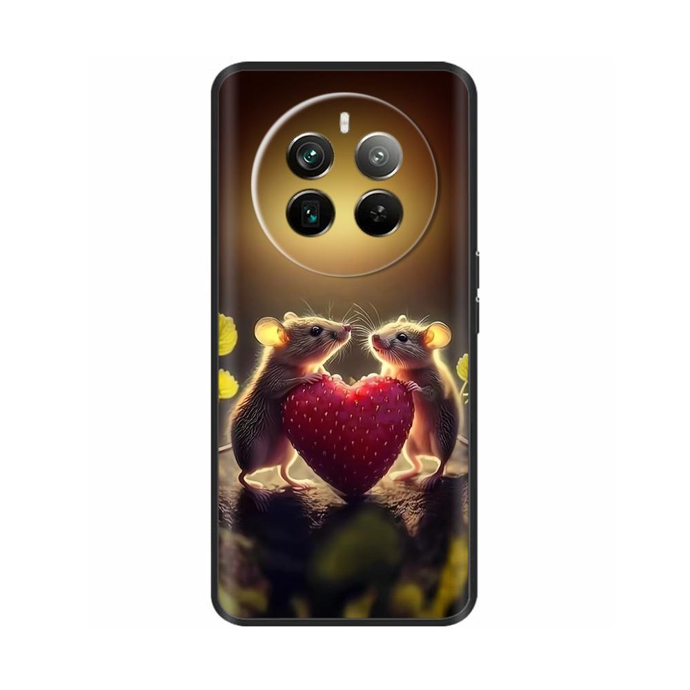 Silicone Phone Case for Realme 12 Pro Plus Soft Black Back Cover for Realme 12 Pro + Realme12 Funda Protective Shell Cases Coque