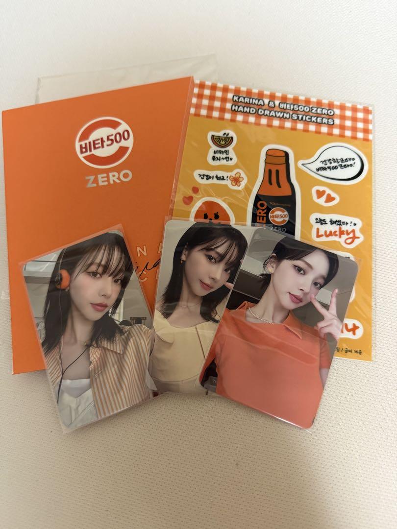 

[USED] aespa Carina VITA500 ZERO bonus trading card + sticker