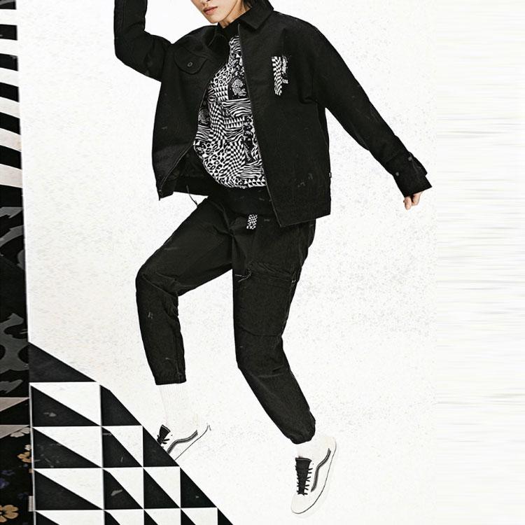 Vans Waist Detail Tapered Woven Casual Pants Women Pants Black VN0A7Q1DBLK