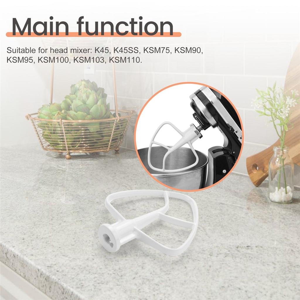 Für KA Rührkopf Flachrührer K45B Mixer Flachrührer-Aufsatz für 4,5-5 Quart Kippkopf-Standmixer