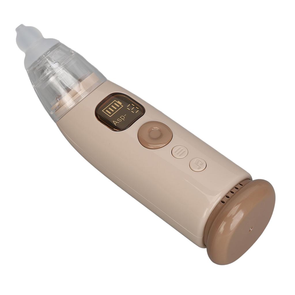 Infant Nasal Aspirator 3 Suction Levels Silicone Tip Baby Nose Care Machine with Soothe Music Light