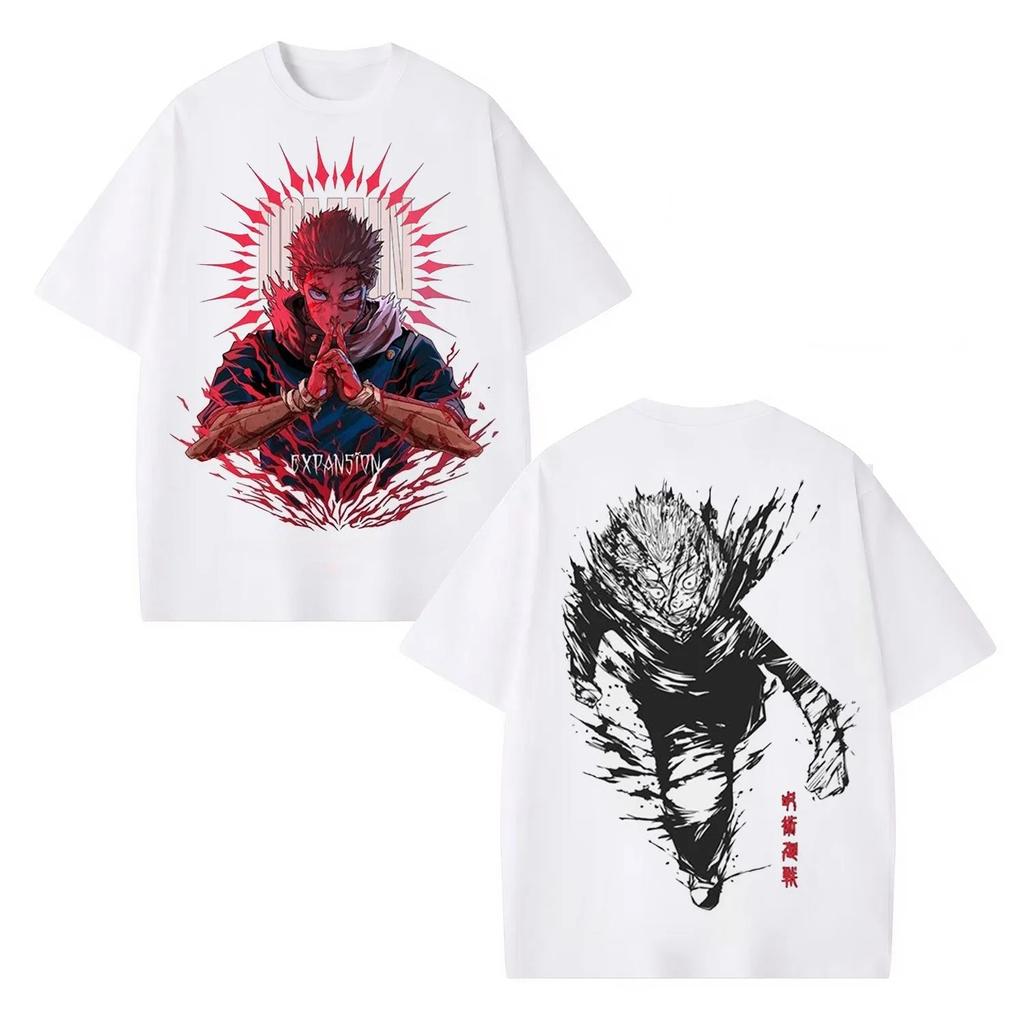 Jujutsu Kaisen Itadori Yuji Anime Printing T-shirt Men's Clothing Women's 2026 Summer Harajuku Cotton Short-sleeved T Shirt