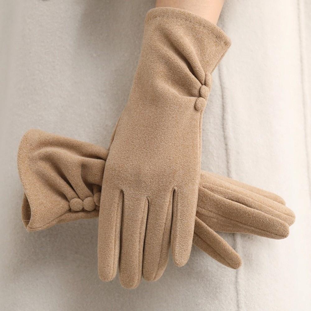 Soft Velvet Winter Thermal Gloves Thick Lined Fleece Lined Gloves Touchscreen Gloves  Riding