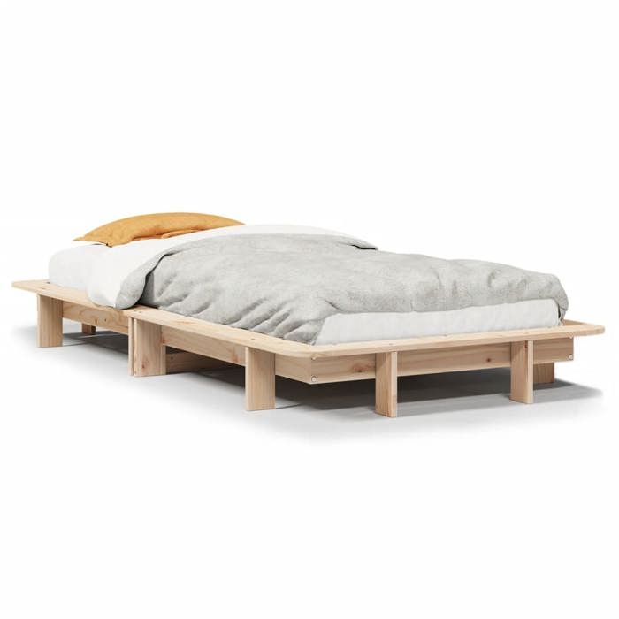 VidaXL Bed Frames 100x200 Cm Solid Pine Wood, Bedroom Furniture, Bed Base, Wooden Bed 350665