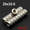 20x10-6mm Powerful with holes Neodymium Magnet N35 NdfeB Permanent Magnetic imanes Round Super Strong Fridge Magnets DIY