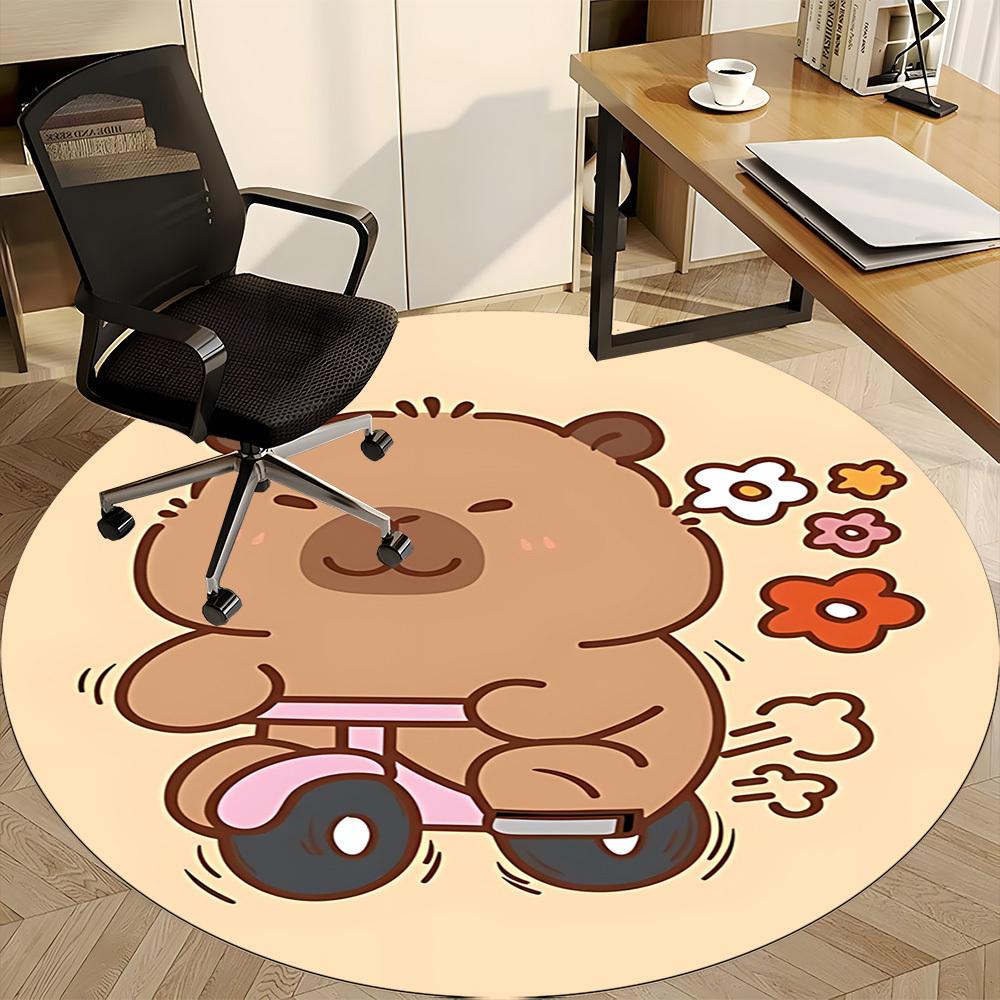 1pc Scooter Capybara Chair Carpet for Office, Non-slip, Soft and Durable Leisure Rug, Perfect for Office, Living Room Yy251103099