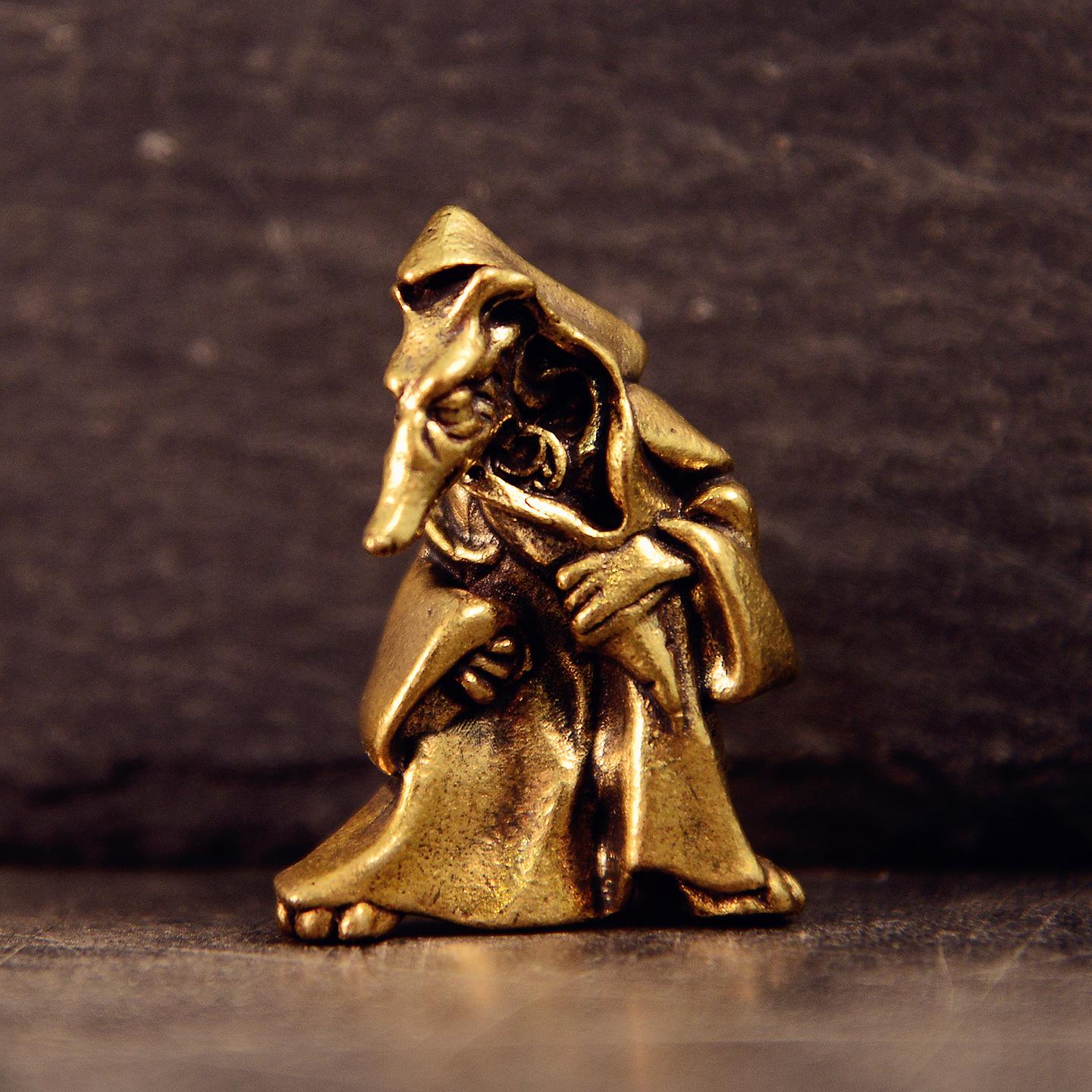 Brass Cloak Wolf Ornament Office Home Creative Crafts Vintage Brass Tabletop Ornament латунный