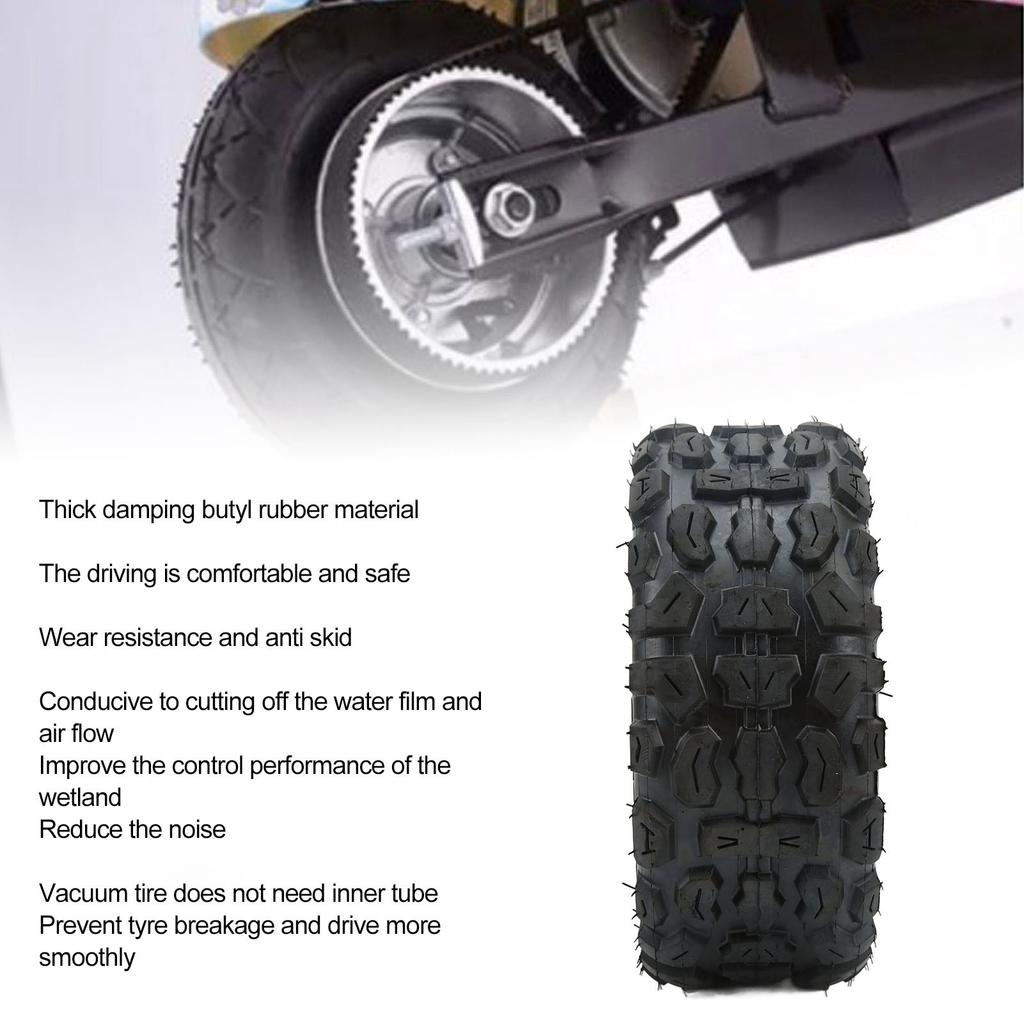 Electric Scooter Tire 100/65?6.5 Tyre Replacement Anti Skid Off Road Thickened Rubber Vacuum Tire for Snowfield