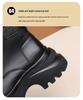 Britische Stil Damen Schwarz Martin Stiefel - Herbst/Winter 2025, Mit Dickem Absatz, Höhensteigernd, Samtgefüttert.