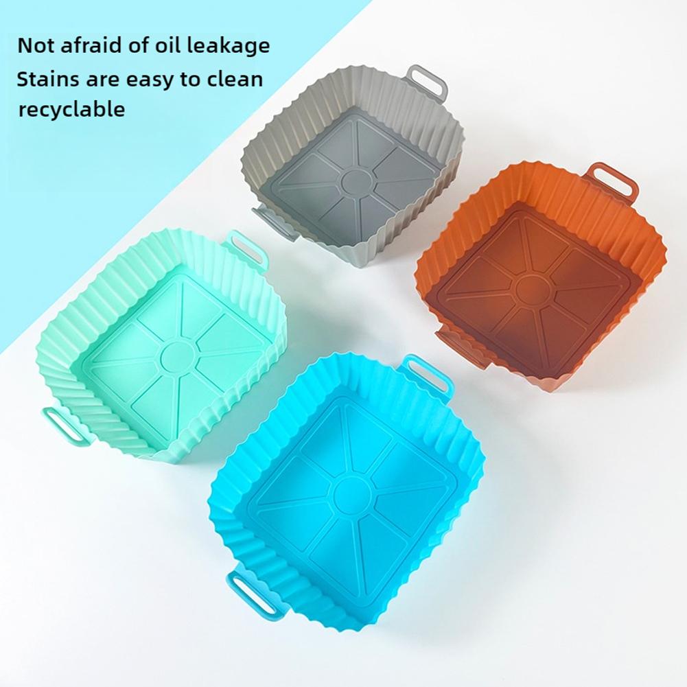 Reusable Silicone Basket Airfryer Baking Tray Silicone Mold for AirFryer Pizza Fried Chicken Basket Air Fryer Liners Accessories