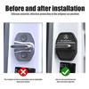 4pcs Black Silicone Car Door Lock Buckle Protective Cover Shock Pad For Mercedes Benz AMG W205 W211 W176 AMG GT W222 W212