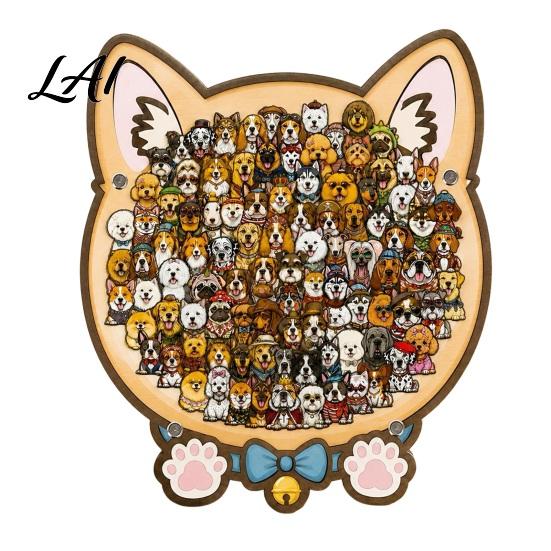 Decorative Puzzle Toy Wooden Animal Jigsaw Puzzle Pig Rabbit Theme Difficult Interactive Challenge Game Kids Adults for Desk Decoration Learning