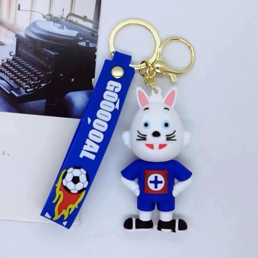 New Cross Border Creative Cartoon Football Baby Keychain Bag Car Keychain Accessories Gift Wholesale Toys Anime Cartoon Frind