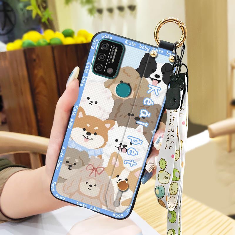 Durable Cute Phone Case For UMIDIGI A9 Back Cover Wristband Anti-knock Fashion Design Anti-dust Phone Holder Ring