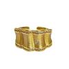 Medieval Style Retro Brushed Court Style Open Ring Temperament Gold Exquisite Light Luxury High Sense Ring