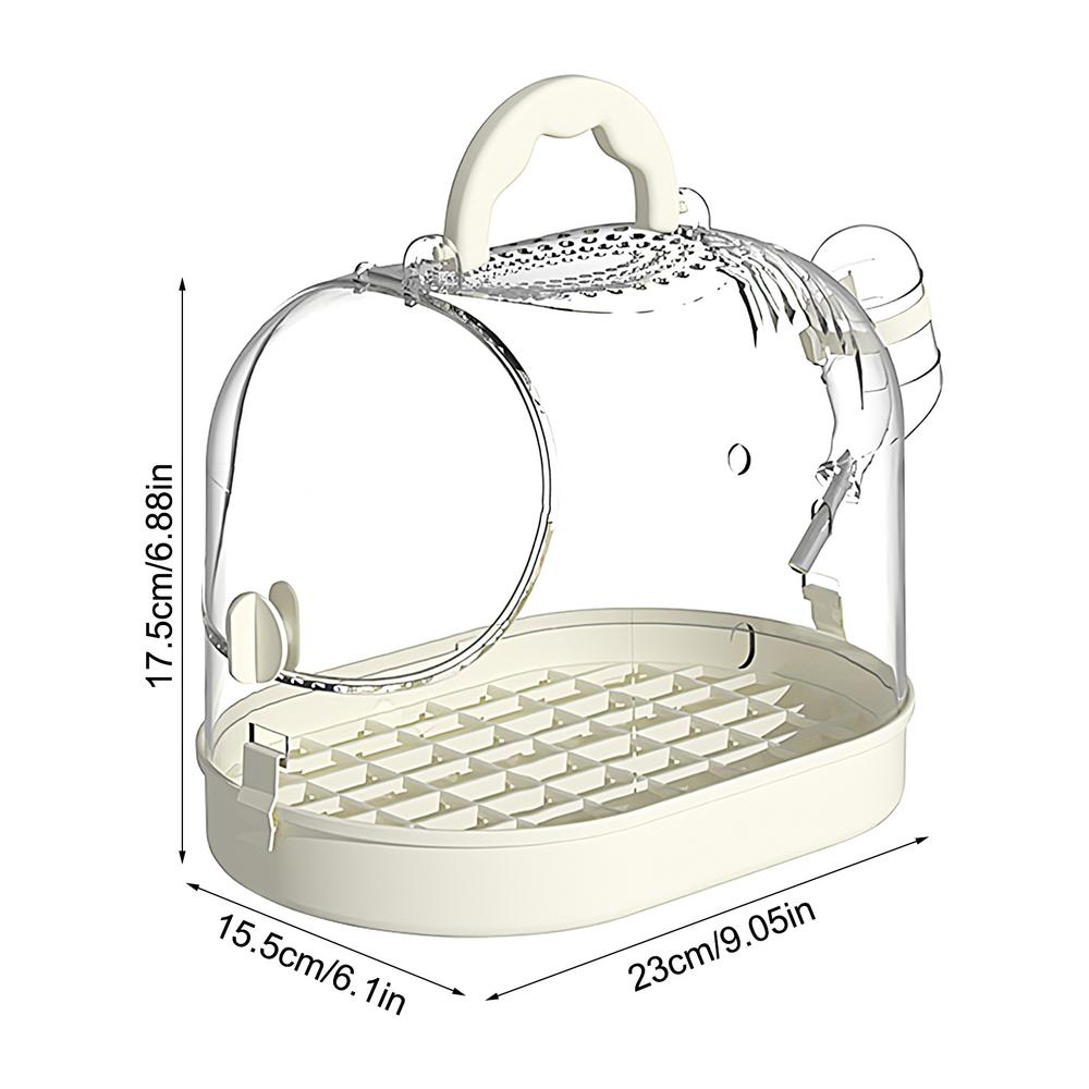 

Прозрачная клетка для попугаев, переноска для птиц, клетка для транспортировки птиц, рюкзак для попугаев, пряжка для защиты от побега птицы белый