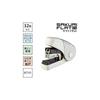 Max SacriFlat Stapler, 32-sheet Capacity, Holds 100 Spare Staples, White, HD-10FL3K/W