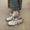Moda 2025 Nowe Słodkie Damskie Baleriny Sznurowane Kwadratowy Nosek Pasek z Klamrą Wygodne Lekkie Niski Obcas Buty Codzienne Damskie