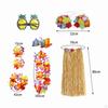 hawaiian Skirt Costume Set Dancewear Glasses for Cosplay Beach Party Decorations