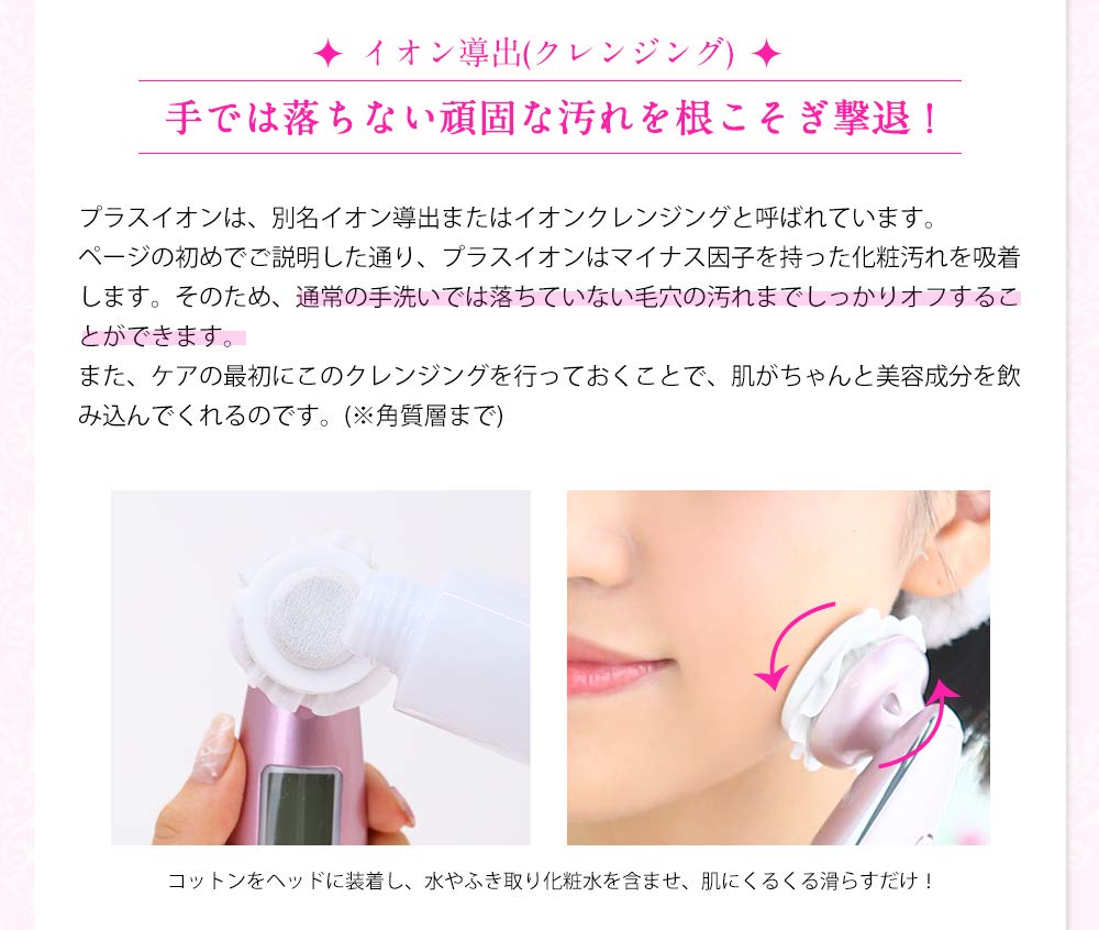 Ultrasonic Facial Beauty Device Belulu Classy Ion Pore Dirt Made In Japan Belulu Classy (Apricot Pink) Introduction/Derivation