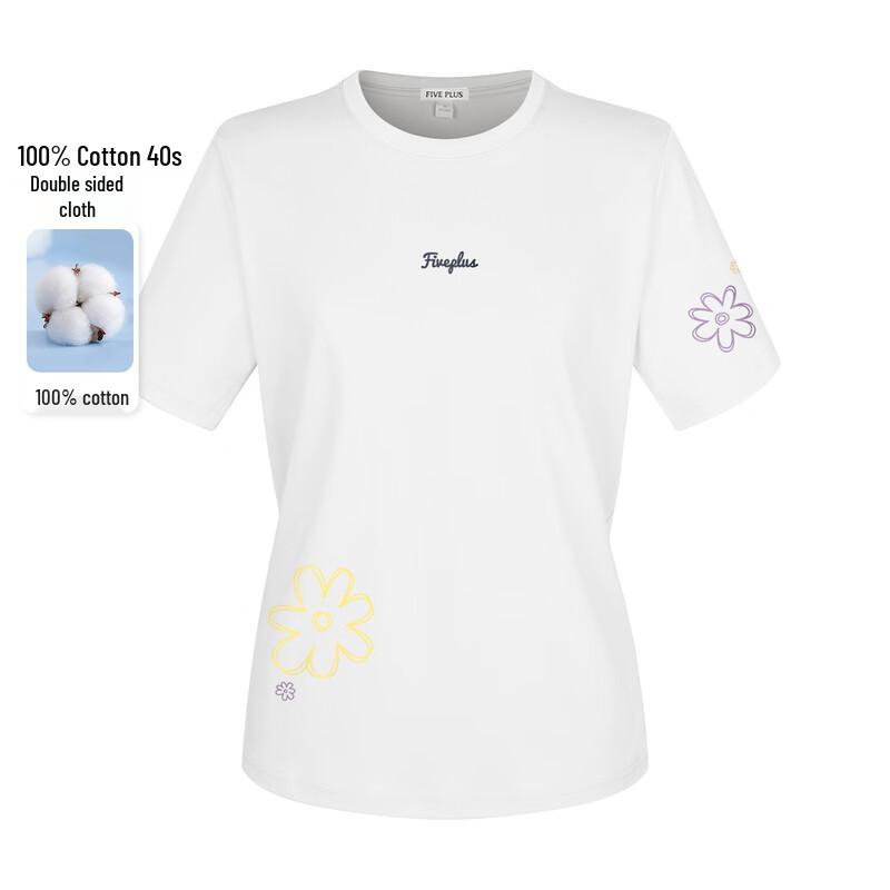 FivePlus Women s Summer Slim-Fit Quick-Dry Cotton T-Shirt M