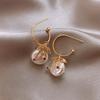 Creative Pink Zircon Imitation Pearl Cherry Drop Earrings For Women Men Bohemian Hollow Leaves Fruit Earrings Wedding Jewelry