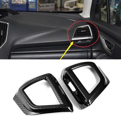 2pcs Car Interior Front Air Vent Outlet Cover Trim Frame Fit for Subaru Forester SK  ABS Material Automobiles