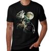 Wolves Under the Moonlight TShirt Breathable Workout Short Sleeve Top