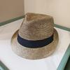 British Retro Gentleman's Hat Men's Jazz Hat Large Head Circumference Large Size Sun Protection Panama Top Hat Straw Hat