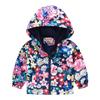 Toddler Kids Cartoon Print Hooded Jacket Boys Girls Lightweight Windproof Zip Up Casual Outerwear Coat