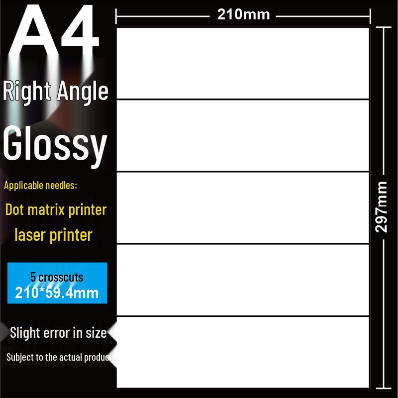 A4 Matte Self-Adhesive Printing Paper - 100 Sheets