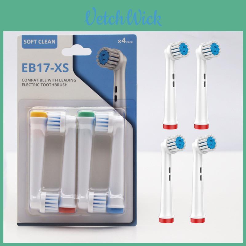 4pcs/pack Replacement Electric Toothbrush Heads For Braun Round Head