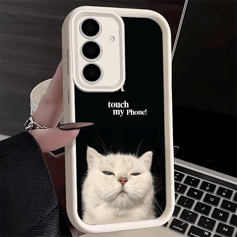 Phone Case for Samsung Galaxy S26 S25 Ultra S24 FE Funny Dont Touch My CallPhone Shell S23 Plus S22 + S21 S20 5G Soft Silicone F