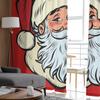 Jultomten Röda Fönster Tyll Gardiner för Vardagsrum Kök Jul Heminredning Skira Voile Gardiner
