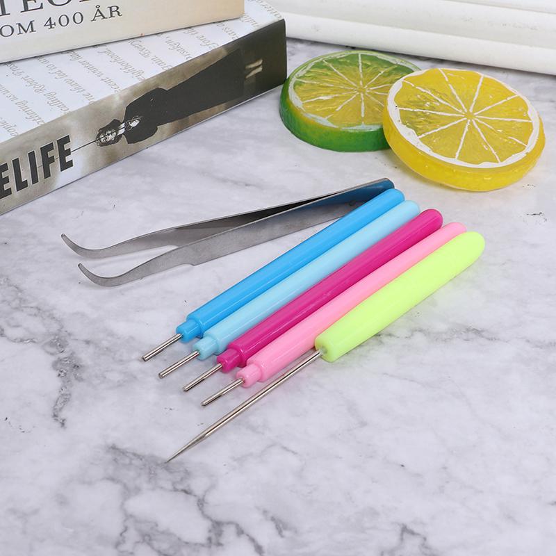 6Pcs Tweezer Quilling Needles Slotted Pen Tool Kit Quilling Paper Diy Set