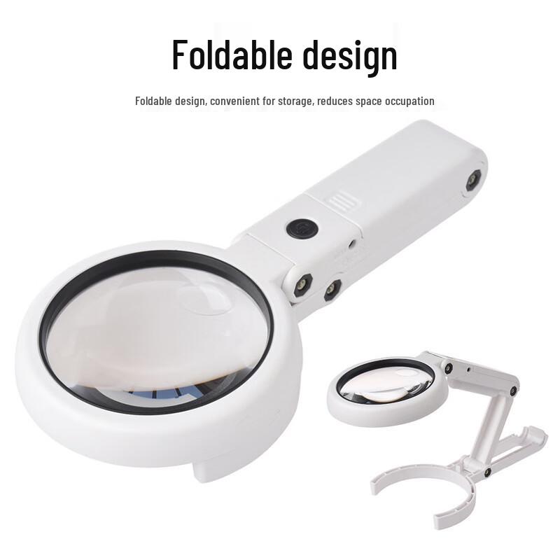 Miling Foldable Handheld Magnifying Glass with Stand